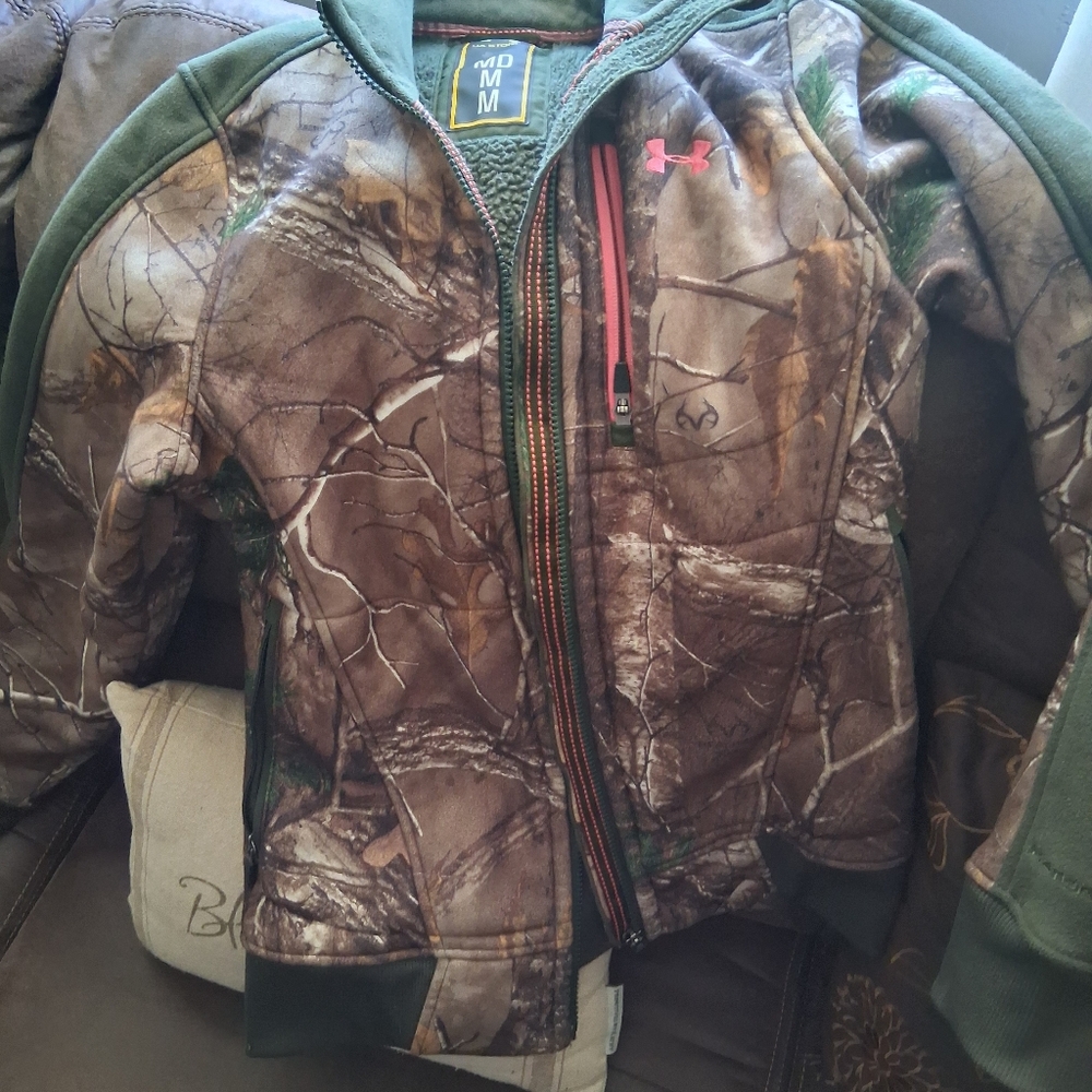 Under Armour Camouflage Jacket with Pink Logo